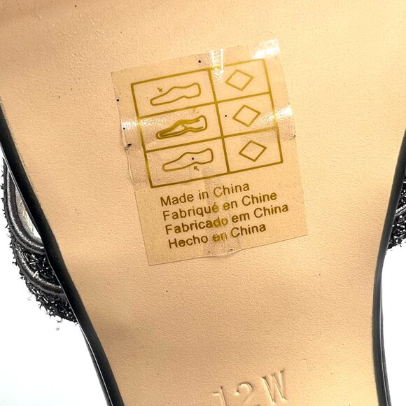 12W 12 WIDE WIDTH Touch Ups Amara Pewter‎ Silver Kitten Heel Dress Sandals Shoes - Picture 12 of 14